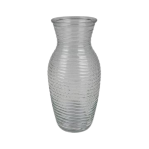 Vase glass clear barrel shape | 9.5x19.4cm