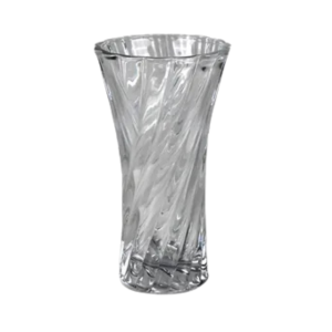 Glass Vase, Swirl Clear, 20cm