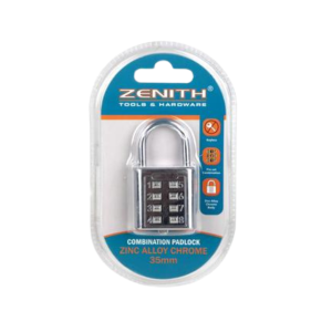 Padlock combination | 35mm | 8-digit | zinc alloy chrome