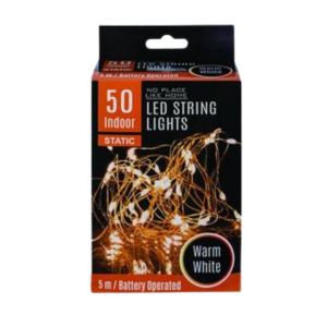 50 Bulb String Light Warm White, 5m