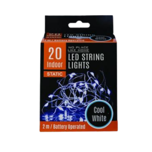 20 Bulb String Light Cool White, 2m