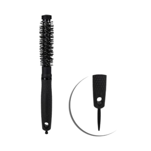 Hair Brush Black Round with Pin 20mm Diameter