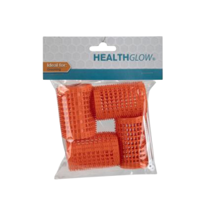 Hair Curlers Plastic 4Pc Jumbo Orange
