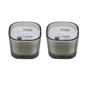 Candle In Glass Grey 7X6.5cm Scented