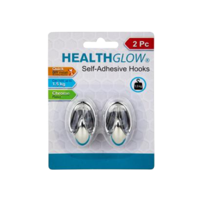 Hook Self Adhesive Plastic 2Pc Oval