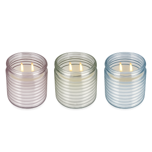 Candle In Glass 12.8cm Asst