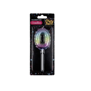 Candle Birthday Balloon 0 Rainbow 5Cm