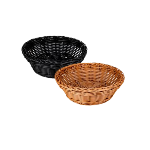 Woven Plastic Basket Round 18x6cm