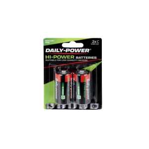 Batteries h/power size:c / r14p 2pce