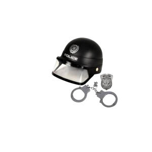 Boys Playset Combat Police Helmet Cuff
