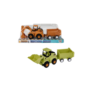 Vehicle Construction with Trailer 24cm Assorted
