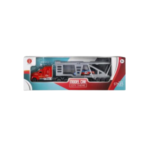 Die Cast Set Truck with 1 Racer 30cm