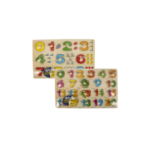 Educational Push In Board Wooden Numbers Assorted