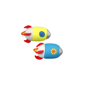 Plush Bright Plane with Foambeads 38cm