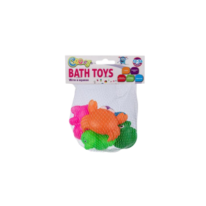 Baby Bath Bud Vinyl Toys Squeak 6pc