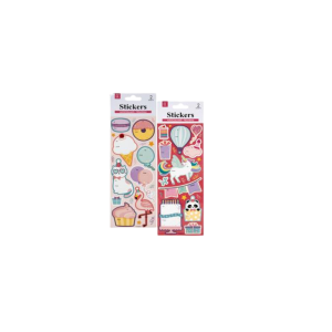 Gift Tag Sticker Glitter Child Assorted