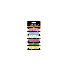 Raffia Paper Twine 6 Assorted Colors 5mmx5m