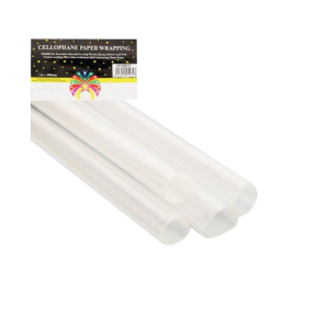 Gift Wrap Cellophane Clear 500mmx1m
