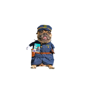 Pet Dog Novelty Clothing Police Medium