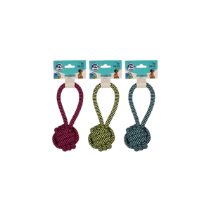 Pet Dog Tug Toy String With Ball 21x8cm