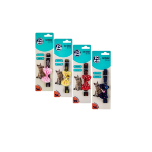 Pet Cat Collar With Bow 30cm Assorted