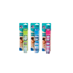 Pet Dog Collar Tartan 25-40cm Small