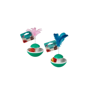 Pet Cat Toy With Ball And Feather Assorted