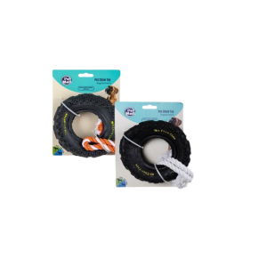 Pet Dog Chew Tyre Large With Rope