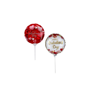 Balloon Air Fill With Stick Valentine'S Day 25Cm