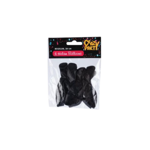 Balloons Helium 6Pc Black F-01