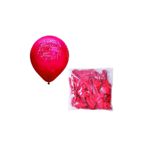 Balloons Helium 1Pc Red Print F-01