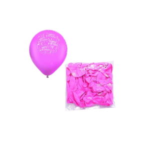 Balloons Helium 1Pc Pink Hb Print F-01