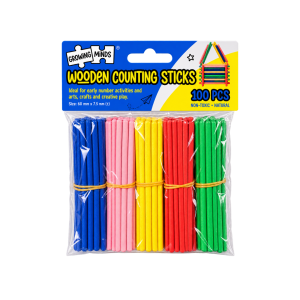 Educational Wood Counting Sticks 100pc 3.5 × 8cm