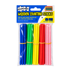 Educational Wood Counting Sticks 50pc 4.5 × 14cm